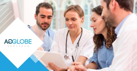 group of nurses looking at a chart